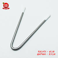 Роздільник для бюстгальтера 6 см. Виделка для декольте. Нікель (25 шт.)