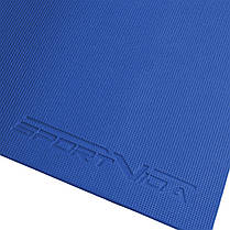 Килимок (мат) для йоги та фітнесу SportVida PVC 6 мм SV-HK0053 Blue, фото 2