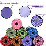 Килимок для йоги та фітнесу, ТРЕ, одношаровий, 183*61*0.6 см, різний., фото 3