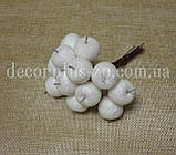 Яблучка 2*2 см — гліттер, білі, у пучку, фото 2
