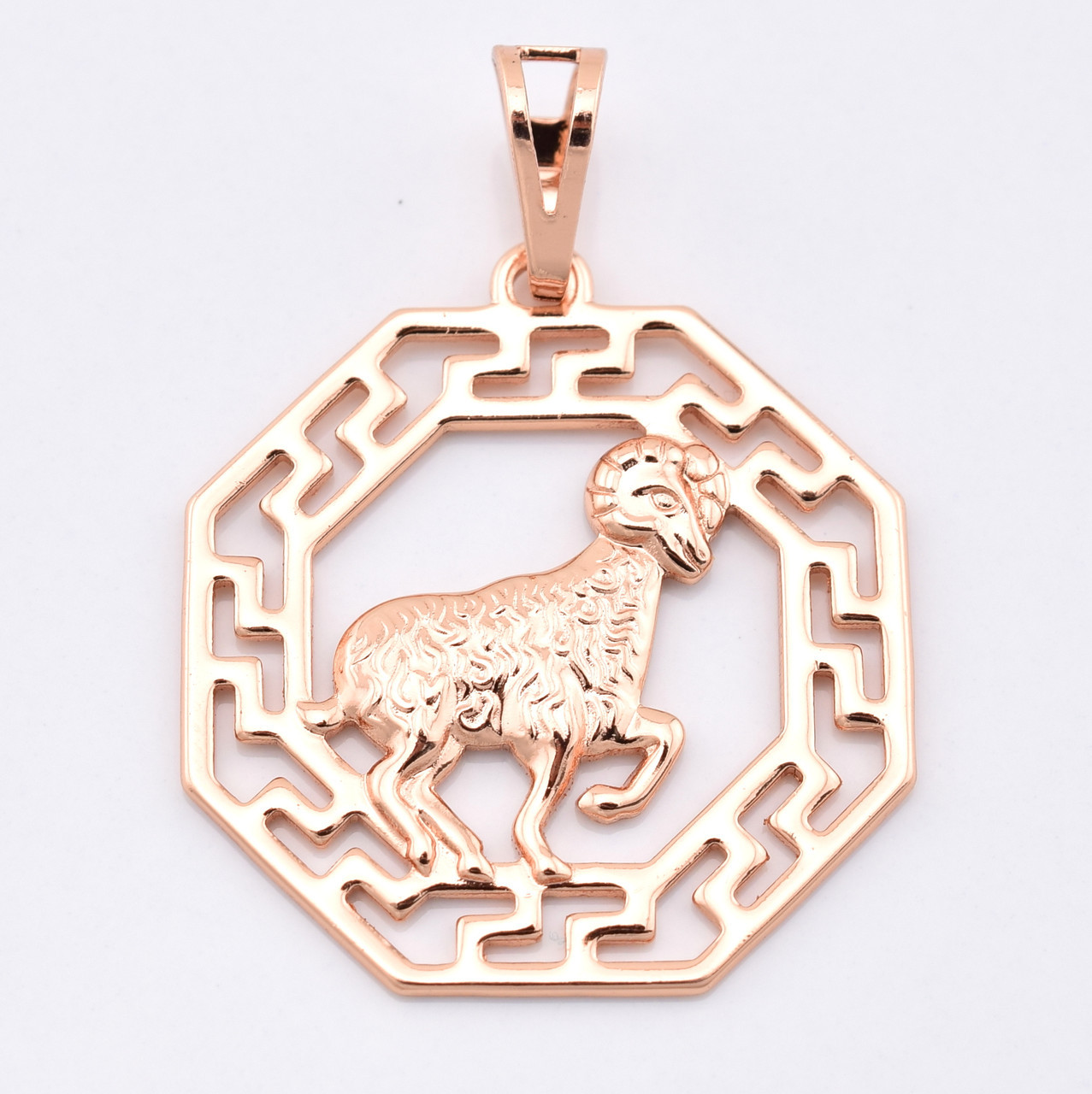 Знак зодіаку Овен 55469 розмір 35х25 мм позолота РО, фото 1