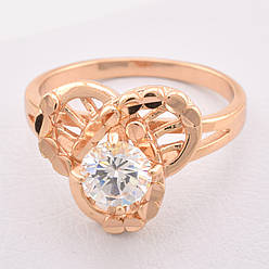 Каблучка 10206 білі фіаніти позолота РО розмір 16