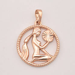 Знак зодіаку Діва 80097 розмір 28х20 мм позолота РО