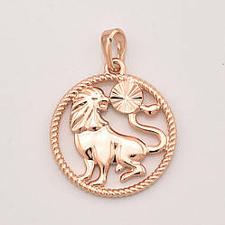 Знак зодіаку Лев 80097 розмір 28х20 мм позолота РО