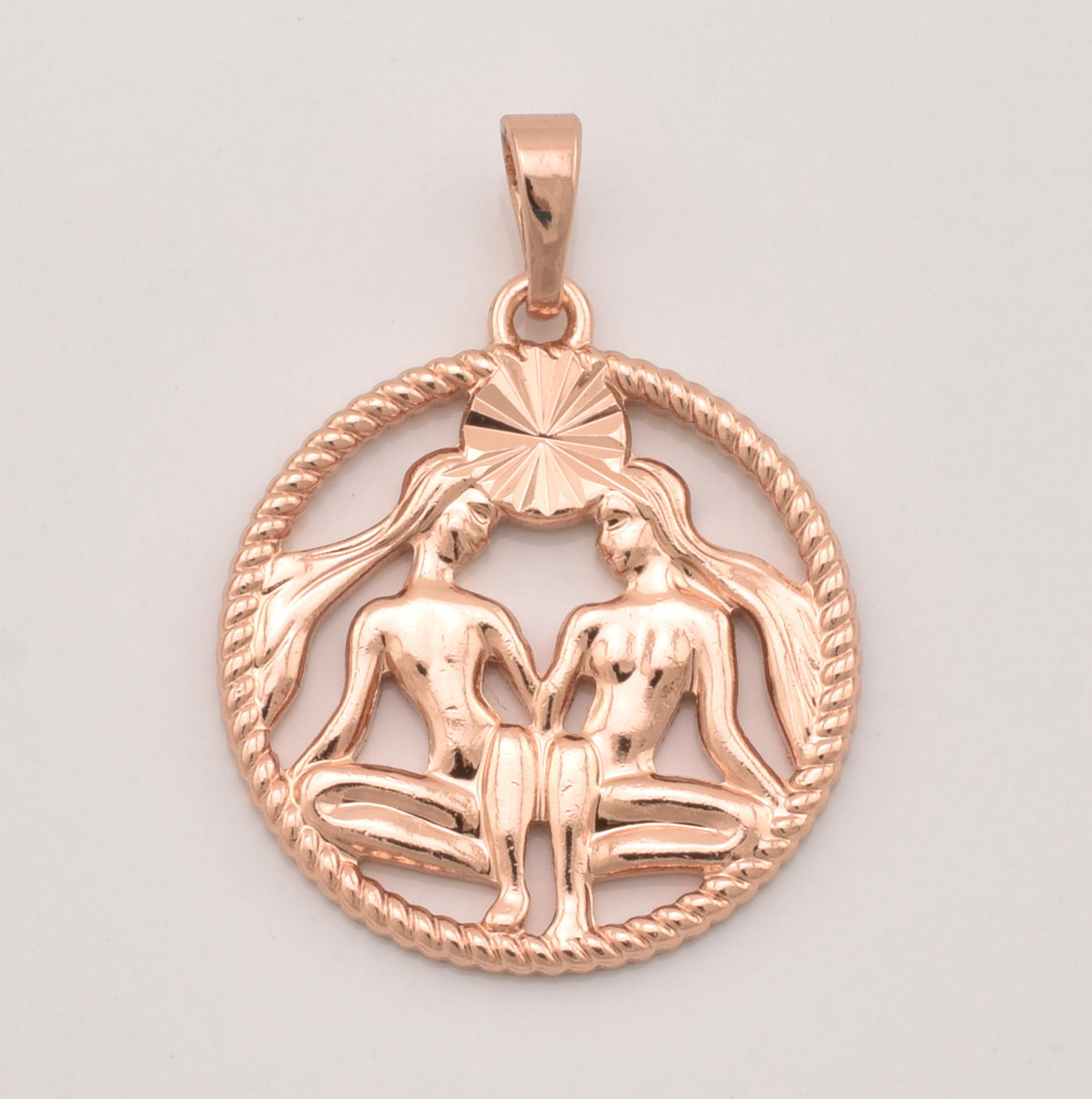 Знак зодіаку Близнюки 80097 розмір 28х20 мм позолота РО, фото 1