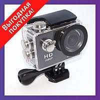 Экшн камера Action A7 FullHD + Аквабокс + Полный компект + Крепление / Видеокамера / Регистратор - Черная
