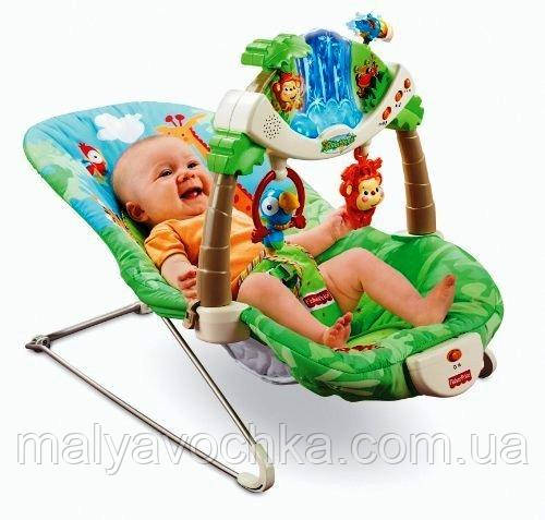 Віброшезлонг Джунглі FISHER PRICE (електронна дуга з елементами, що рухаються, музикою та світловими ефектами)