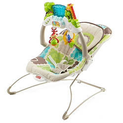 Віброшезлонг качалкаТропічний ліс FISHER PRICE (дуга з музикою, іграшками та світловими ефектами)