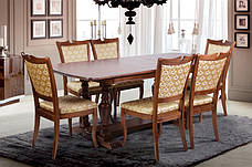 Стіл обідній дерев'яний з різьбленими ніжками в класичному стилі Палермо Мікс меблі, колір горіх, фото 2