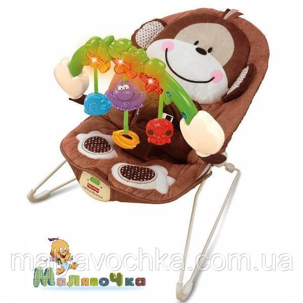 Віброшезлонг Делюкс з народження Fisher Price (вібрація, знімна дуга з музикою та світловими ефектами)