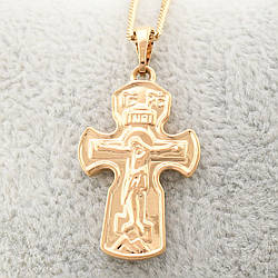 Хрестик 70252 для ланцюжка до 3 мм розмір 30х15 мм вага 2.5 г позолота 18К