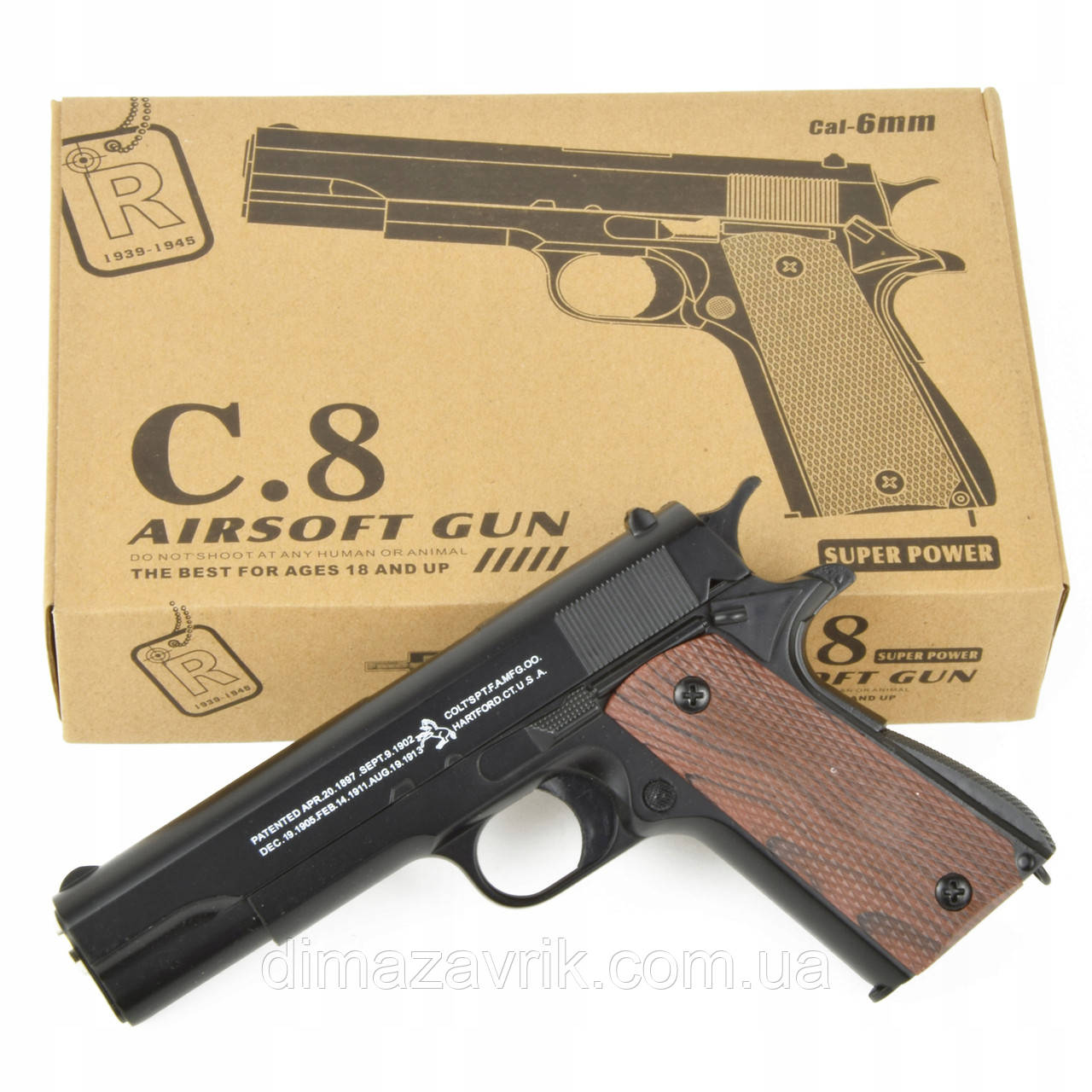 Дитячий пістолет Кольт Colt 1911 Classic C.8 метал