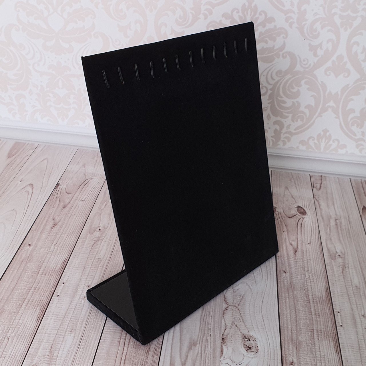 Підставка під ланцюжки, браслети 740157 чорний оксамит розмір 20х25 см, фото 1