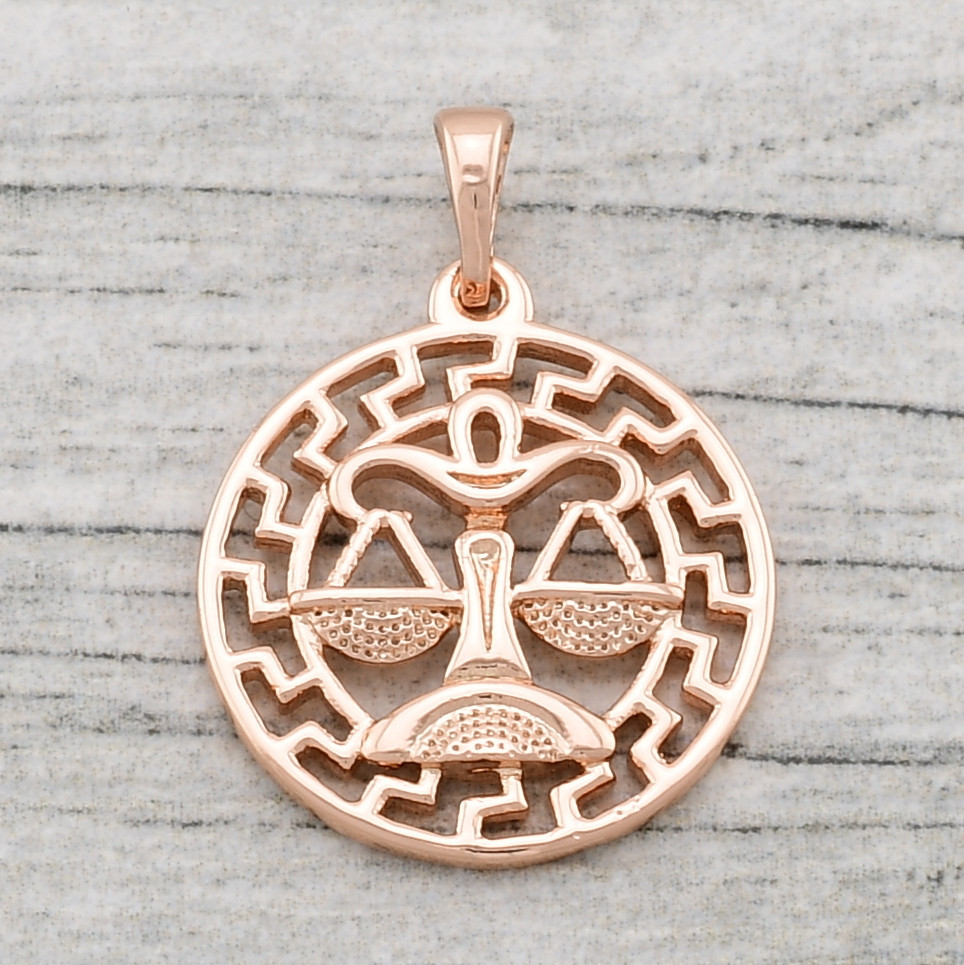 Знак зодіаку Терези 80749 розмір 28х20 мм позолота РО, фото 1