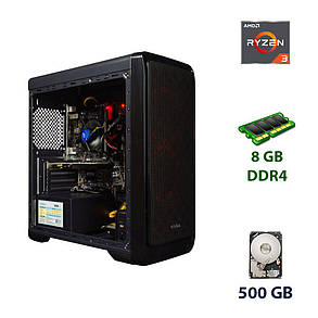 VINGA SMART Tower / AMD Ryzen 3 1200 (4 ядра по 3.1 - 3.4 GHz) / 8 GB DDR4 / 500 GB HDD / AMD Radeon RX 550, 2 GB GDDR5, 64-bit / 400W, фото 2