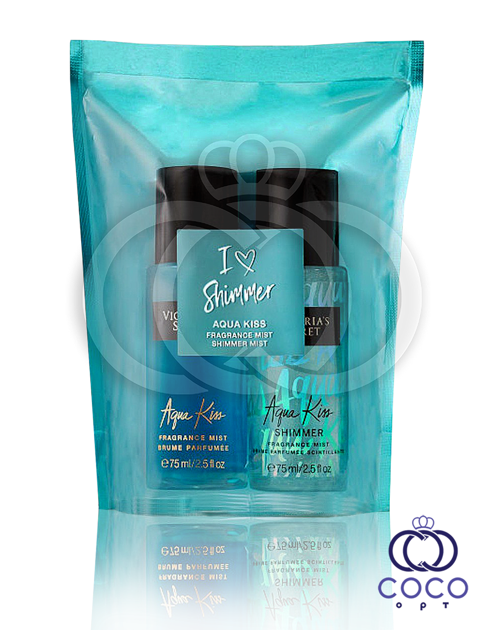 Подарунковий набір Victoria's Secret I Love Shimmer Aqua Kiss ( Міст і Спрей-Шімер)