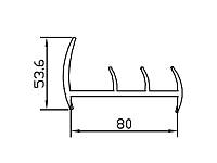 ПРОФІЛЬ РЕЗИНОВИЙ 80 ММ