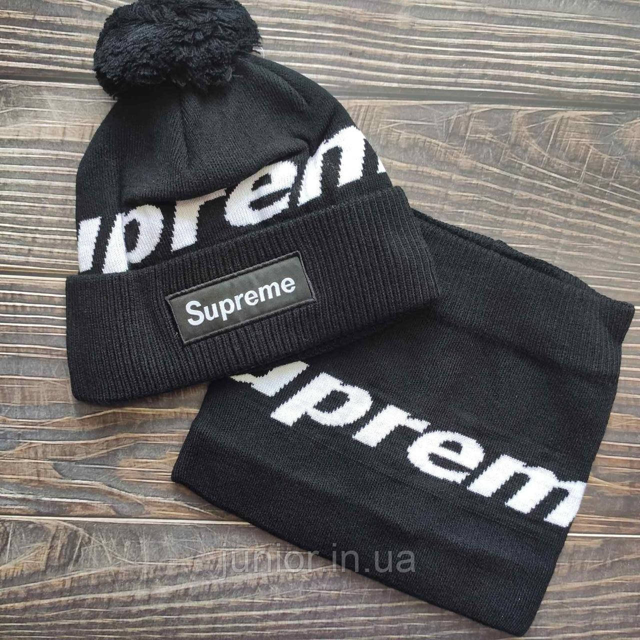 Комплект для хлопчика шапка й баф (хомут) Supreme