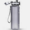 Пластикова пляшка для води Harmony 500 мл спортивна, ударостійка, сіра, фото 2