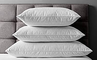 Подушка для сну еко-пух ода євро розмір 70х70, антиалергенна, зі знімним бавовняним чохлом