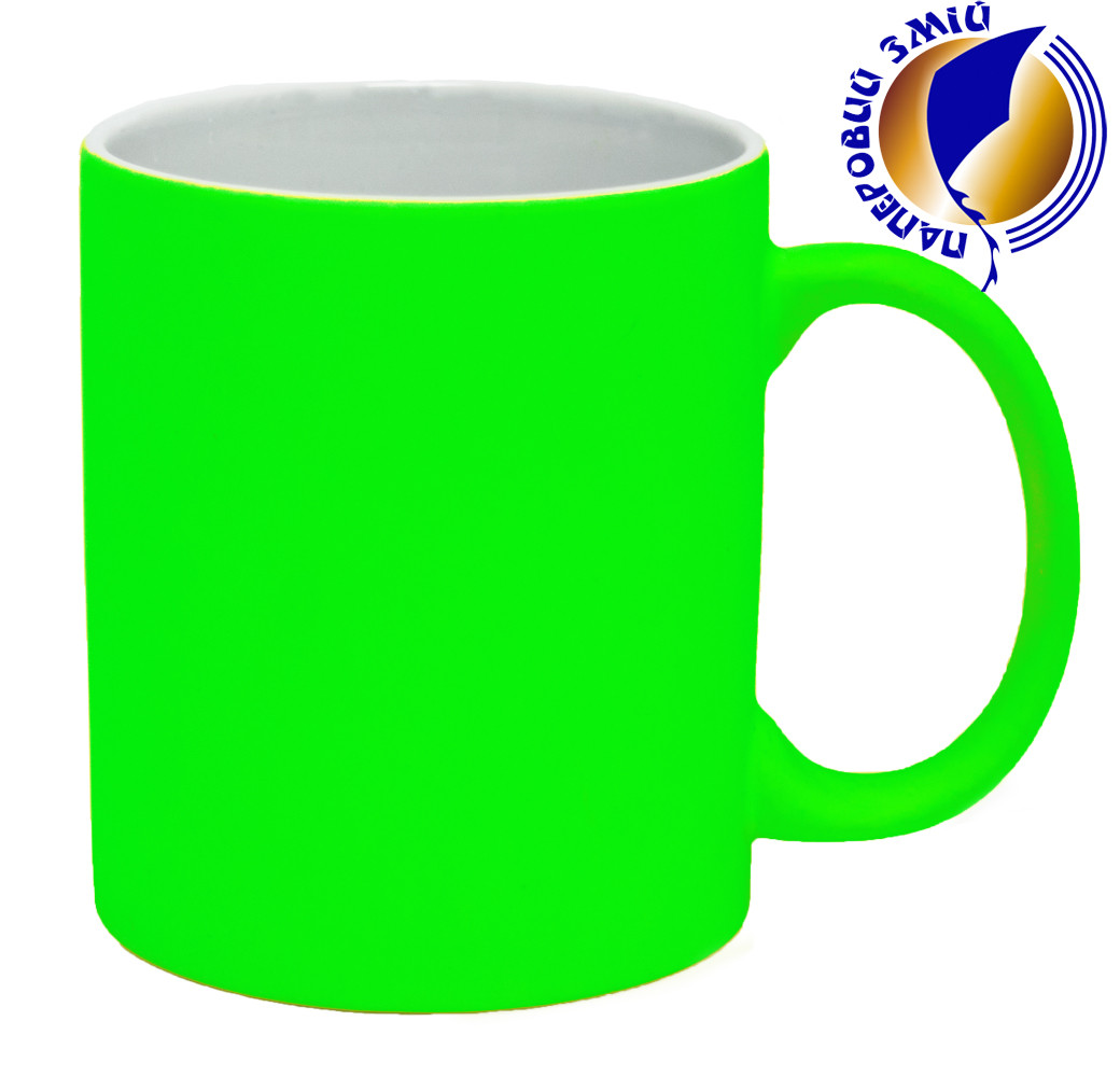 Кружка під лазерний трансфер, яскраво-зелена, фото 1