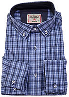 Сорочка чоловіча "Carlo Cottarelli". Синя карта. Довгий рукав