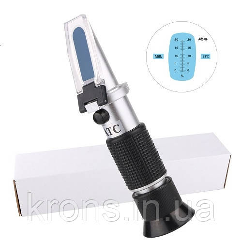 Рефрактометр для концентрації білка і сухих речовин в молоці 0-20% RZ128, фото 1