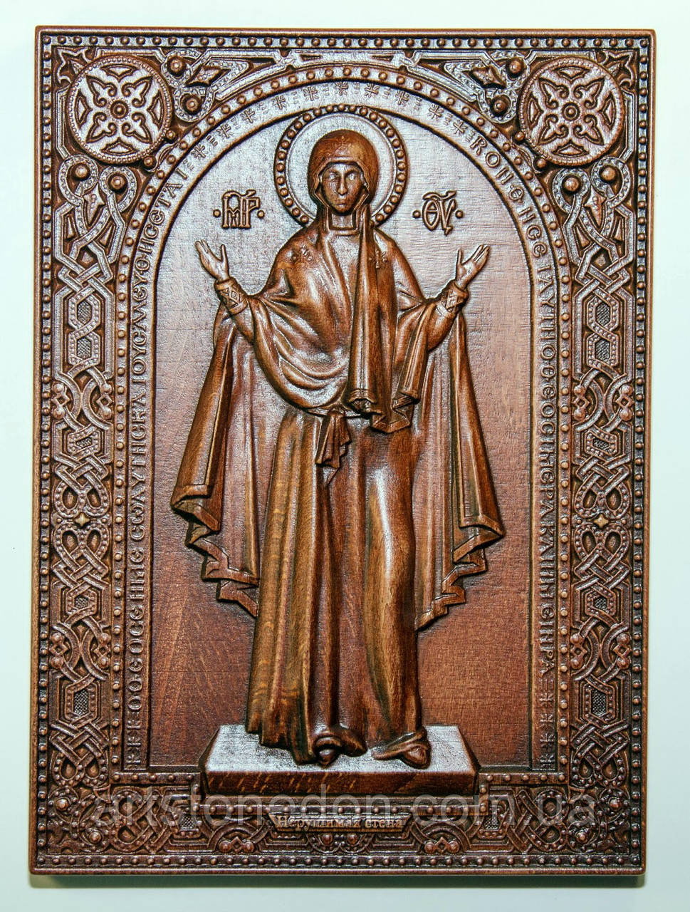 Різьблена ікона Божої Матері «Нерушима стіна», фото 1