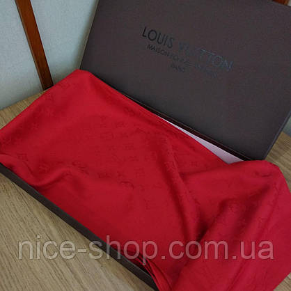 Хустка Louis Vuitton шовкова червона, фото 4