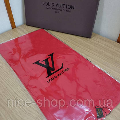 Хустка Louis Vuitton шовкова червона, фото 5