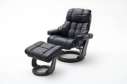 Крісло Relax Calgar XXL Chair  для відпочинку з підставкою під ноги шкіряне