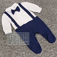 Нарядний чоловічок святковий костюм комбінезон комплект для новонародженого Джентльмен 7059 СН 68