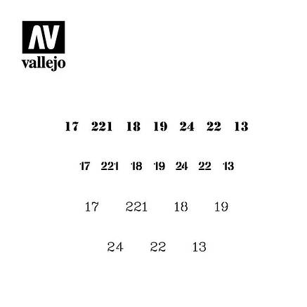 Трафарет для маркування радянських танків БТ і Т-26. 1/35 VALLEJO ST-AFV003, фото 3