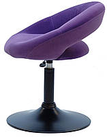 Стілець Holy (Холі) BK — Base пурпуровий (фіолетовий) B-1013 велюр на чорній опорі млинця, фото 6
