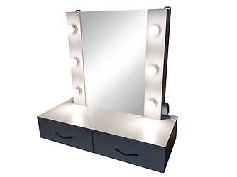 Столик для візажиста Гримерне дзеркало з підсвіткою 6 ламп