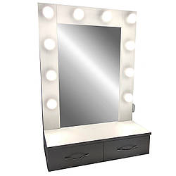 Гримерне дзеркало зі столиком із підсвіткою 10 ламп
