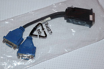 Відеорозгалужувач DMS-59 — 2хVGA Сплітер DMS59 pin in VGA out Dell dual Кабель HP Cable Kit for WS