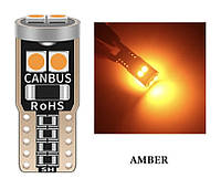 T10 6-SMD 3030 LED W5W лампочка автомобильная - оранжевый