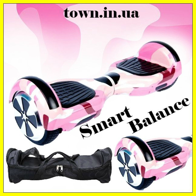 Гироскутер Smart Balance Wheel 6.5 дюймів рожевий камуфляж для дітей і дорослих. Гироборд дитячий