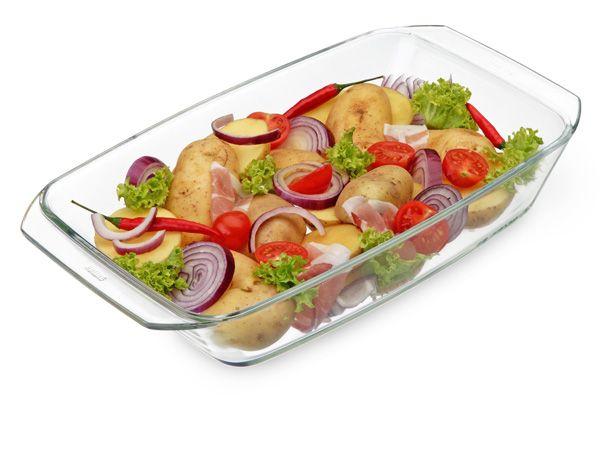 Лоток для запікання прямокутний SIMAX Color 2400 мл 350х195х56мм Колір прозорий 7046
