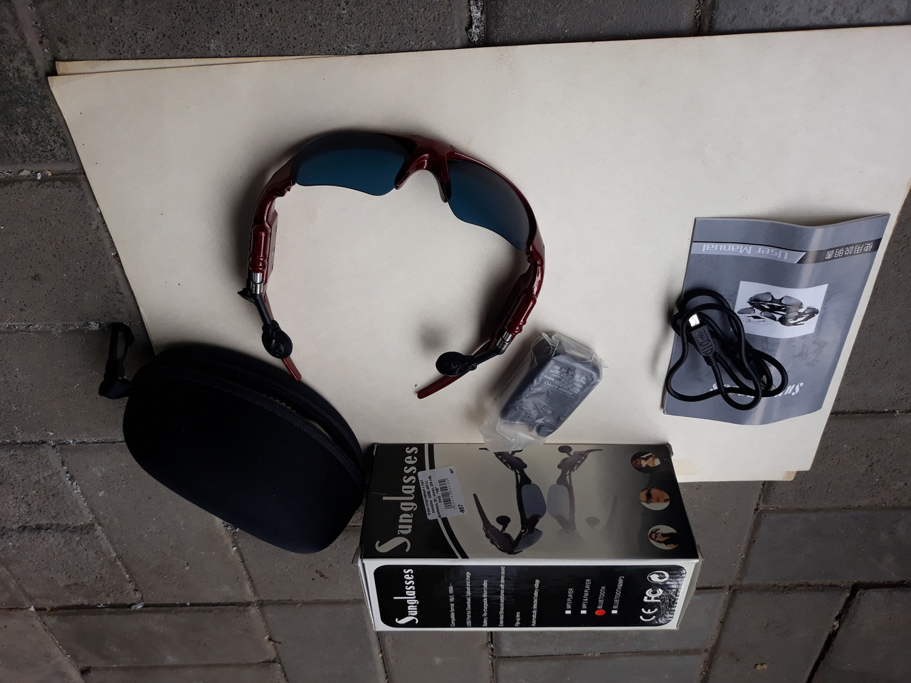 Окуляри спортивні з mp3 плеєром (USB, akb, LI, драйвера, ЗУ, чохол,256 mB, фото 1