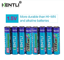Акумулятори KENTLI 1.5 В 1180mWh ААА + зарядний блок літій-полімерних акумуляторів 12