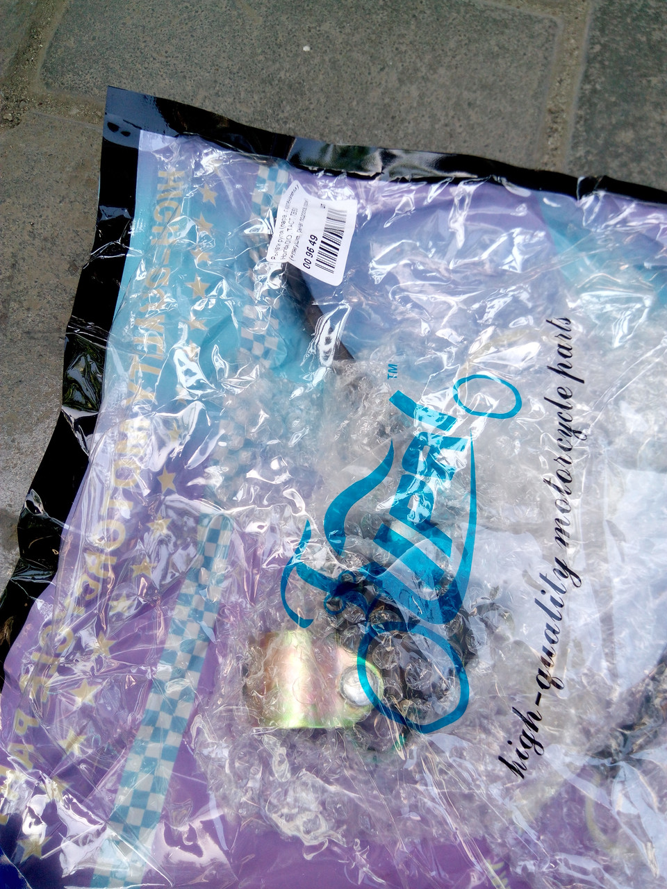 Важілі керма в складанні (пара з кріпленням) на скутер Honda Dio AF 18 (+ жаба, важіль підсоса, хром), фото 1