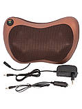Роликовий масажер для спини і шиї Massage pillow GHM 8028.Масажна подушка, масажер з підігрівом, фото 6