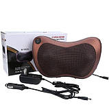 Роликовий масажер для спини і шиї Massage pillow GHM 8028.Масажна подушка, масажер з підігрівом, фото 7