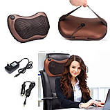 Роликовий масажер для спини і шиї Massage pillow GHM 8028.Масажна подушка, масажер з підігрівом, фото 8