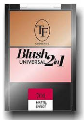 Двоколірні компактні рум'яна з матовим і шимером ефектом TF BLUSH UNIVERSAL 2in1