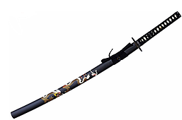Японська катана самурай, самурайська Katana меч, руків'я зі шнурівкою, піхви з драконом