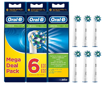 Змінні насадки для електричної зубної щітки ORAL-B EB50 CrossAction 6 шт (KG-93)