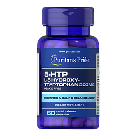 Puritan's Pride 5-HTP 200 mg (Griffonia Simplicifolia) 60 caps 5-гідрокситриптофан